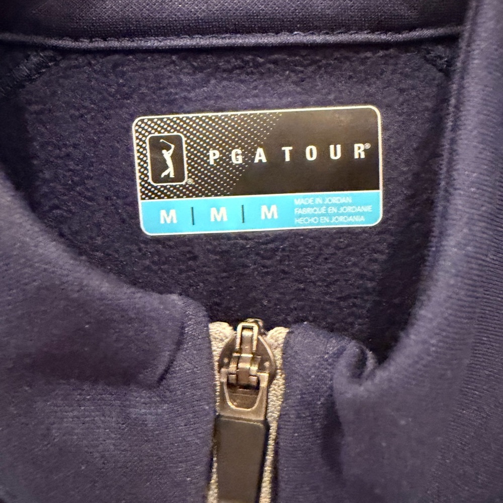 PGA TOUR Mens Medium Blue Golf‎ Performance Zip Vest Stretch Athletic Layer - Picture 2 of 6